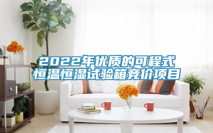 2022年优质的可程式恒温恒湿试验箱竞价项目