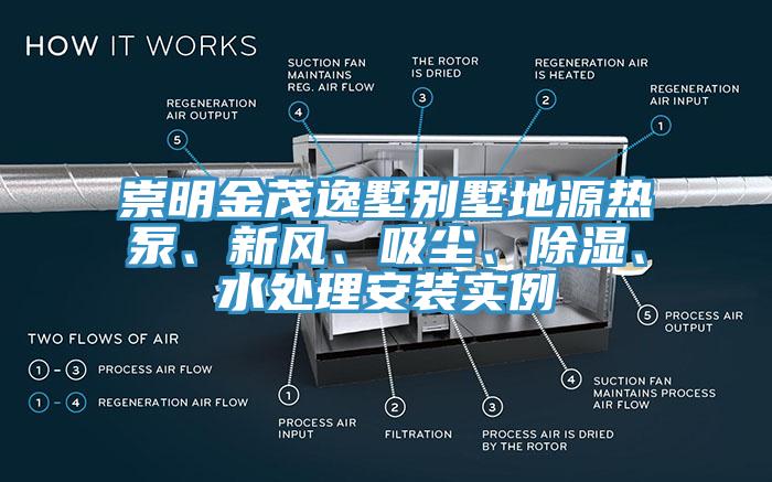 崇明金茂逸墅别墅地源热泵、新风、吸尘、除湿、水处理安装实例