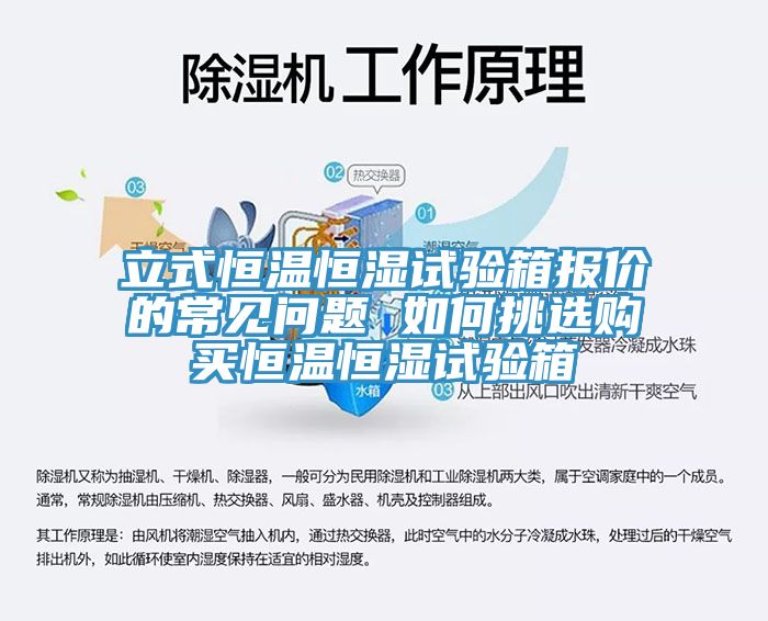 立式恒温恒湿试验箱报价的常见问题 如何挑选购买恒温恒湿试验箱